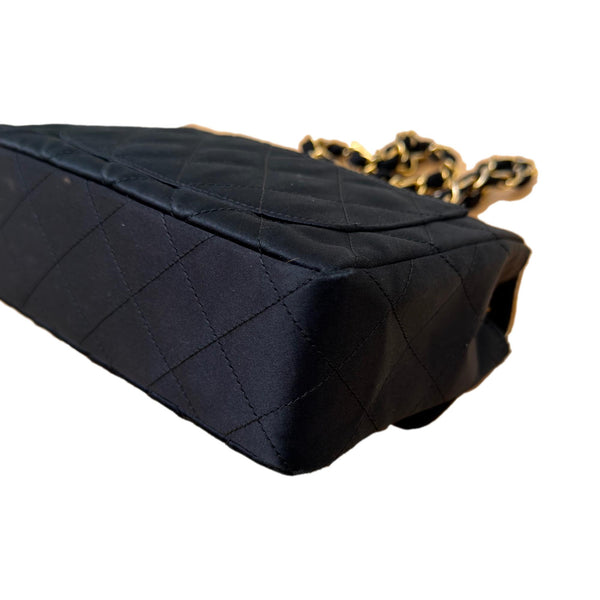 Chanel Black Satin Mini Flap Bag