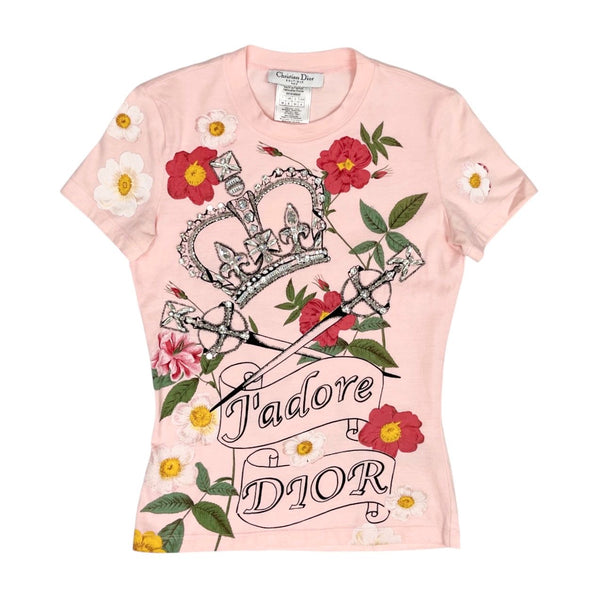 Dior Baby Pink Crown Tee