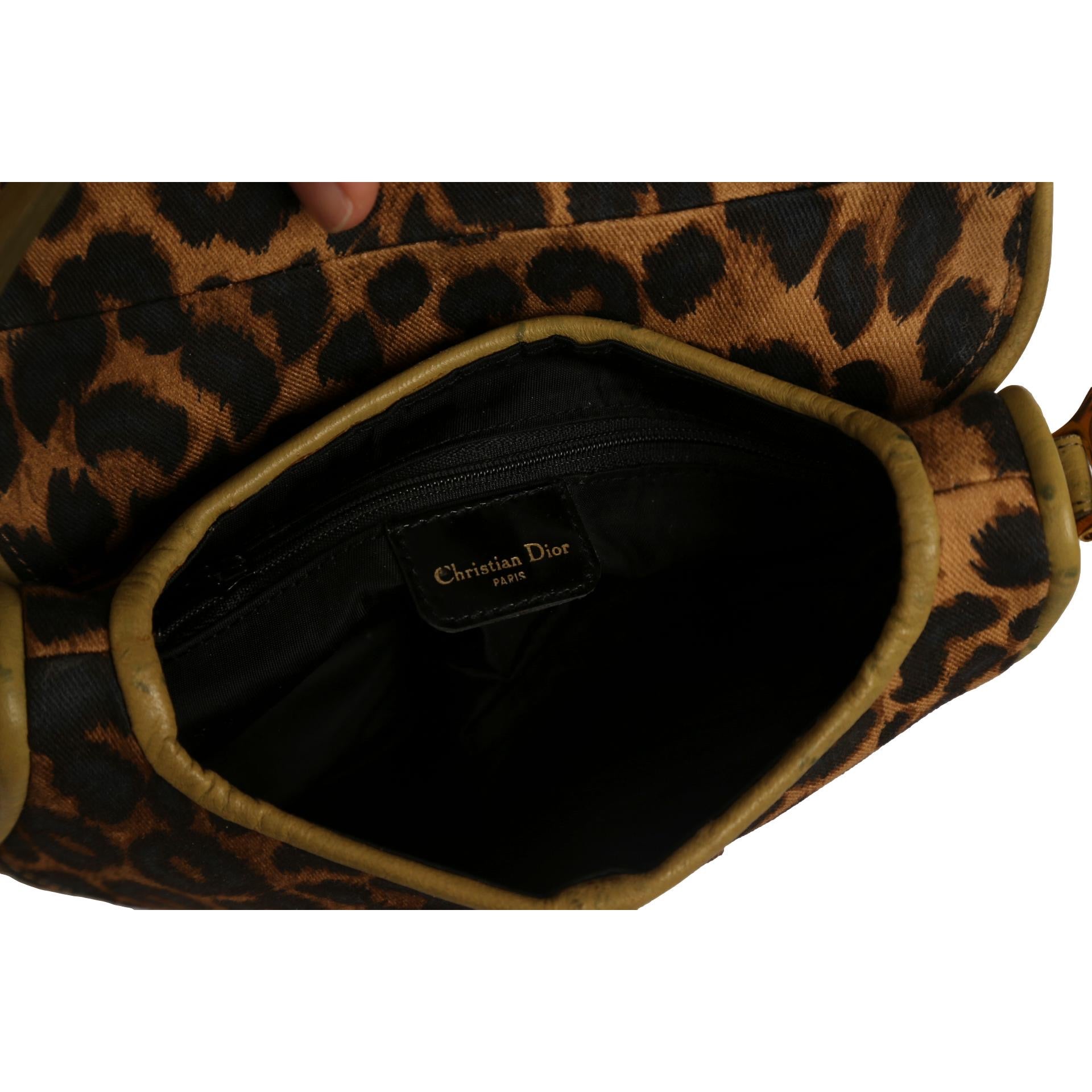 Dior Cheetah Mini Saddle Bag