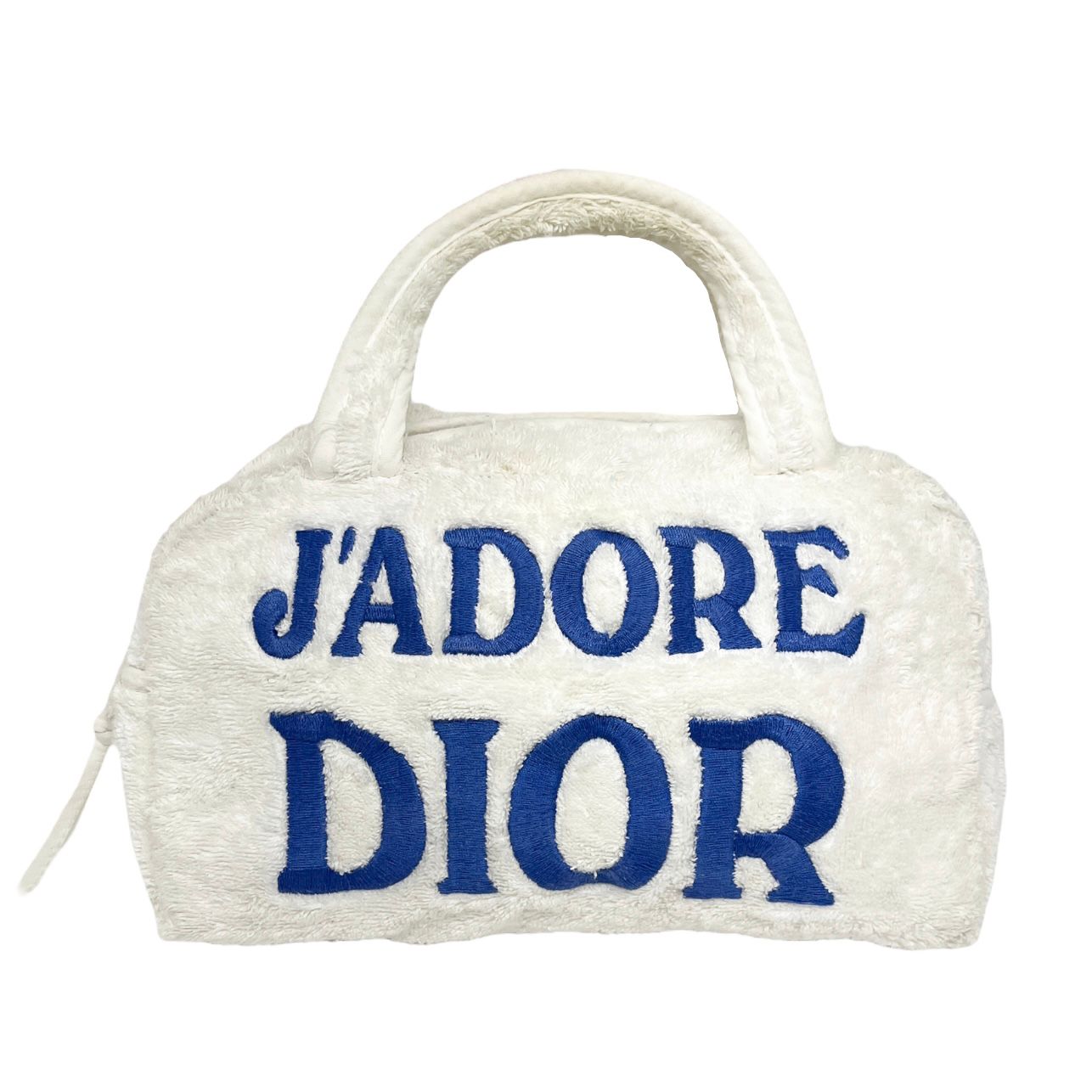 Dior Blue Logo Terry Cloth Bag