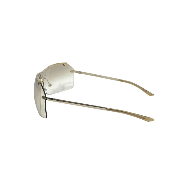 Dior Brown Rhinestone Bar Sunglasses