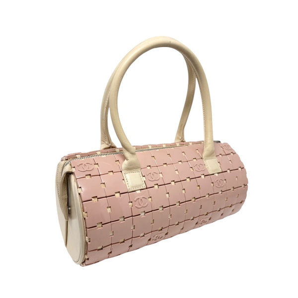 Chanel Pink Logo Cylinder Shoulder Bag