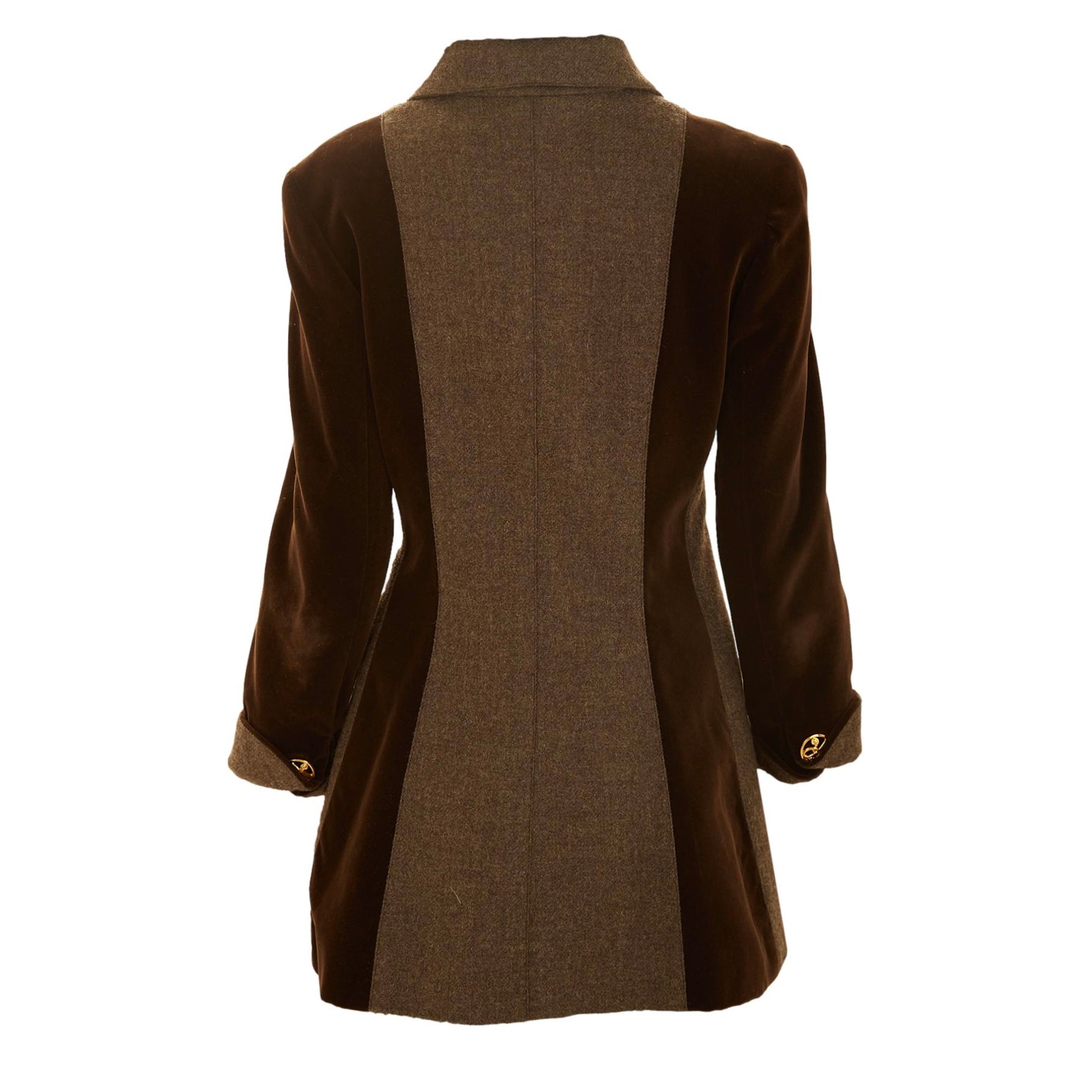 Nina Ricci Brown Wool + Velvet Jacket