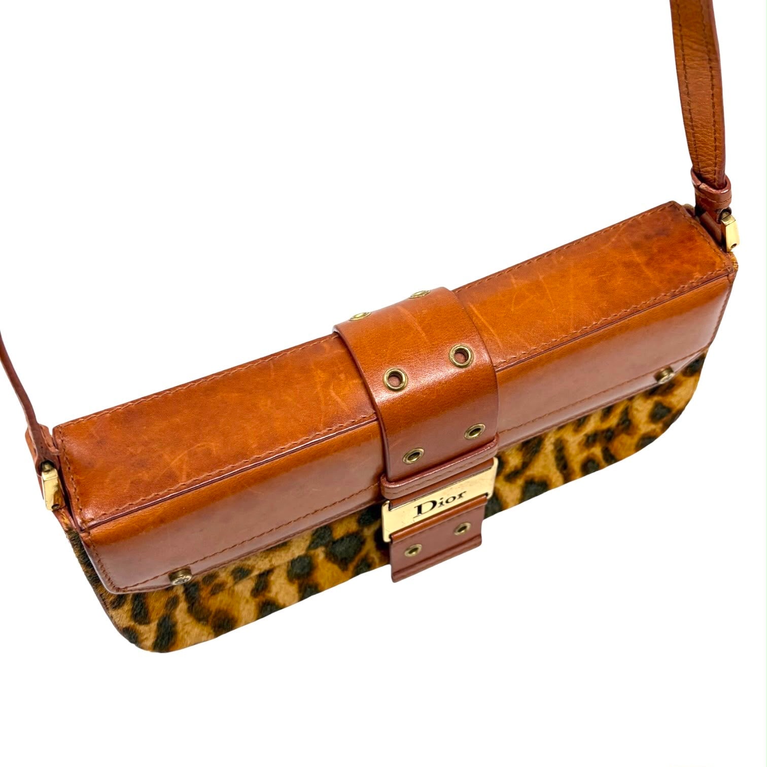 Dior Cheetah Calf Hair Shoulder Bag