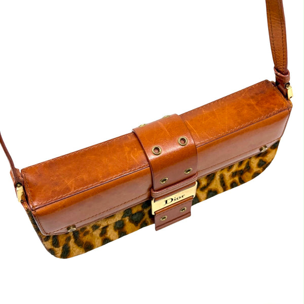 Dior Cheetah Calf Hair Shoulder Bag