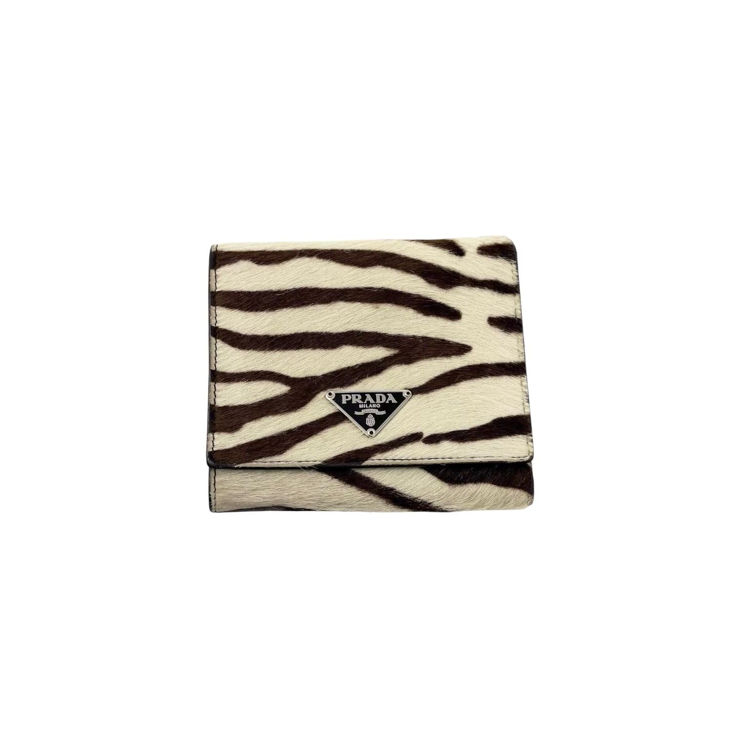 Prada Zebra Calfhair Wallet