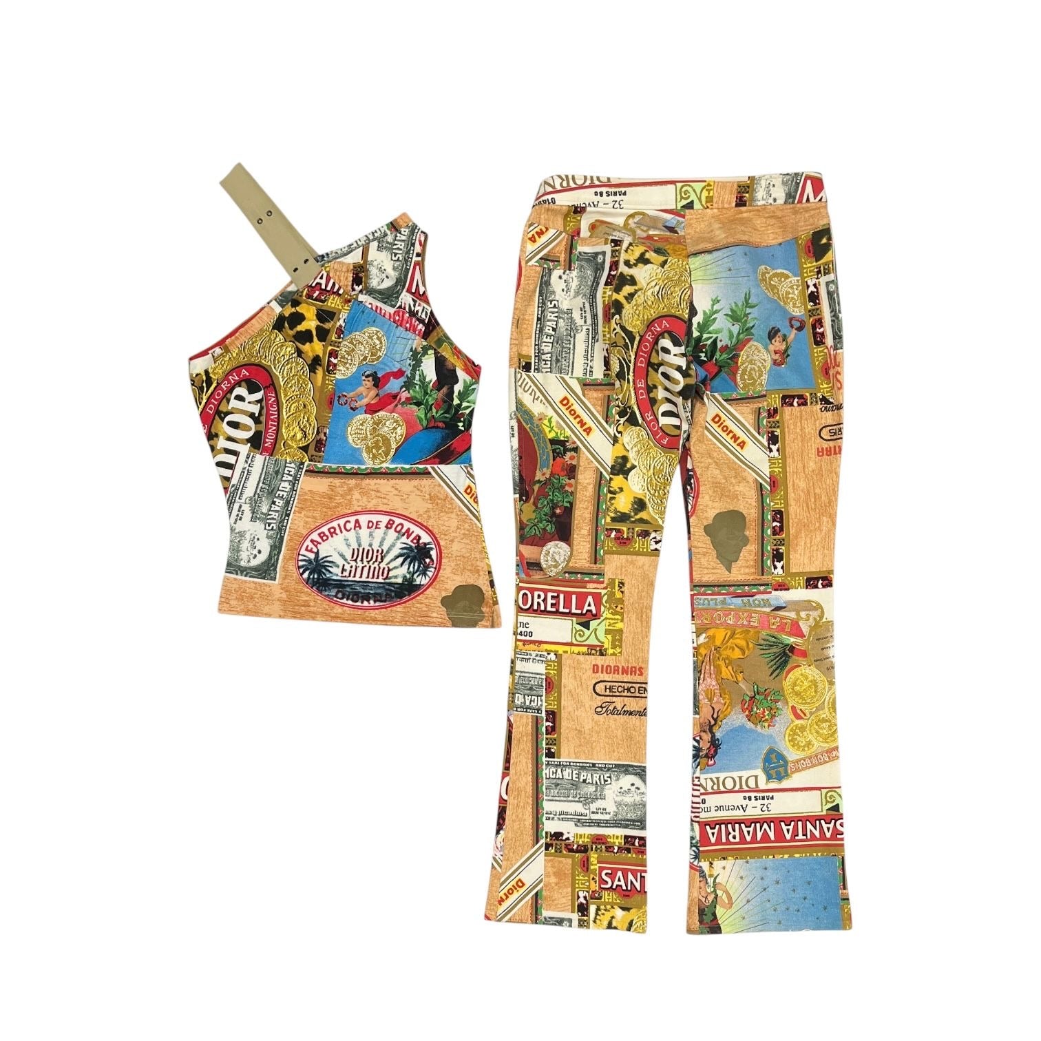 Dior Cigar Print Logo Pant Set