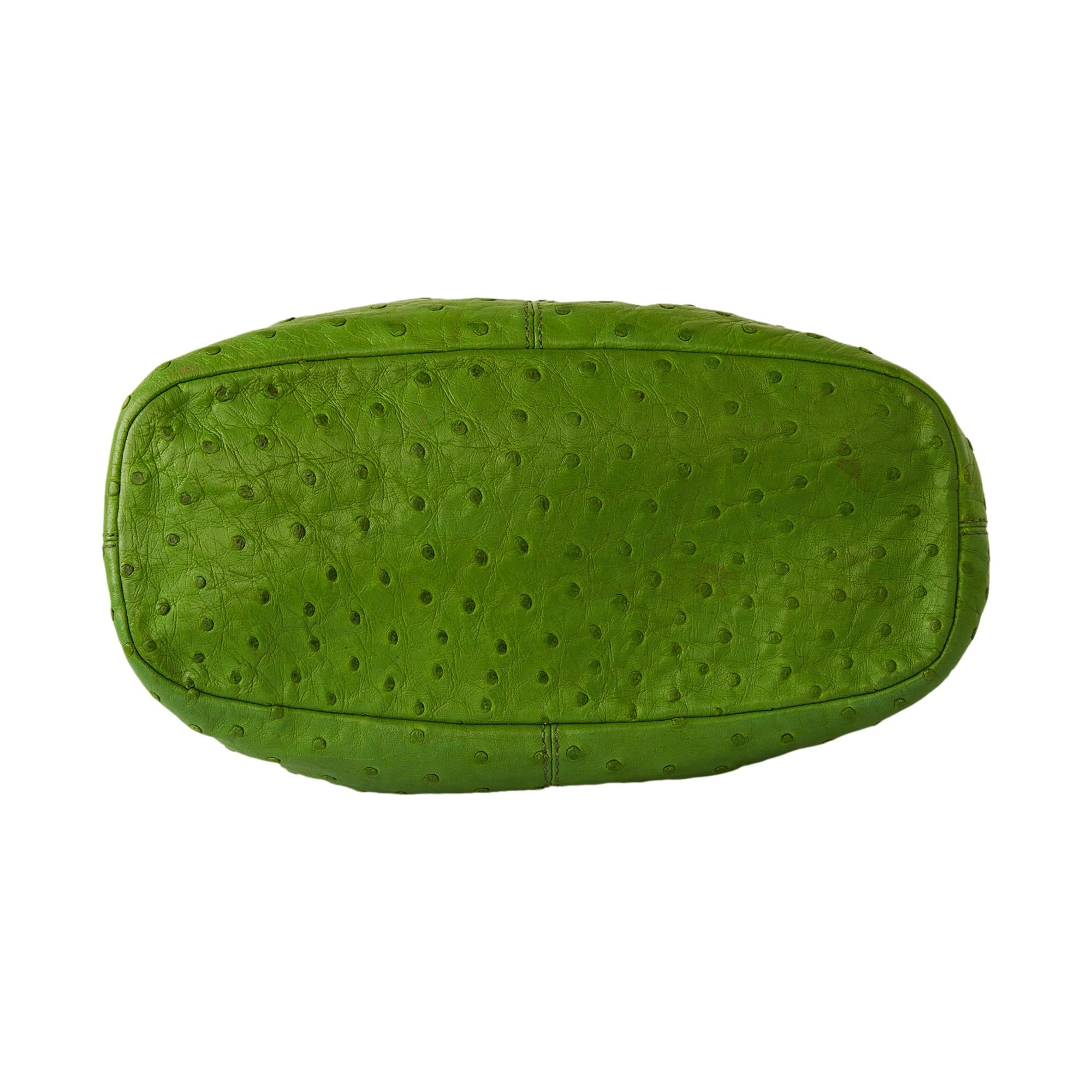 Prada Green Ostrich Leather Bucket Bag – Treasures of NYC