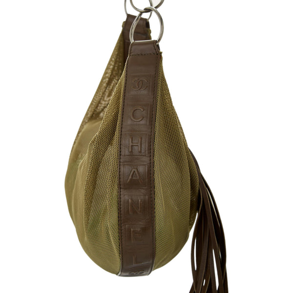 Chanel Green Mesh Chain Bag