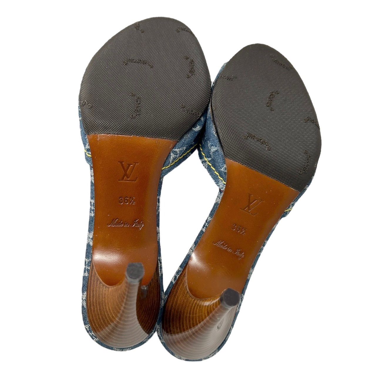 Louis Vuitton Denim Monogram Bow Heels – Treasures of NYC