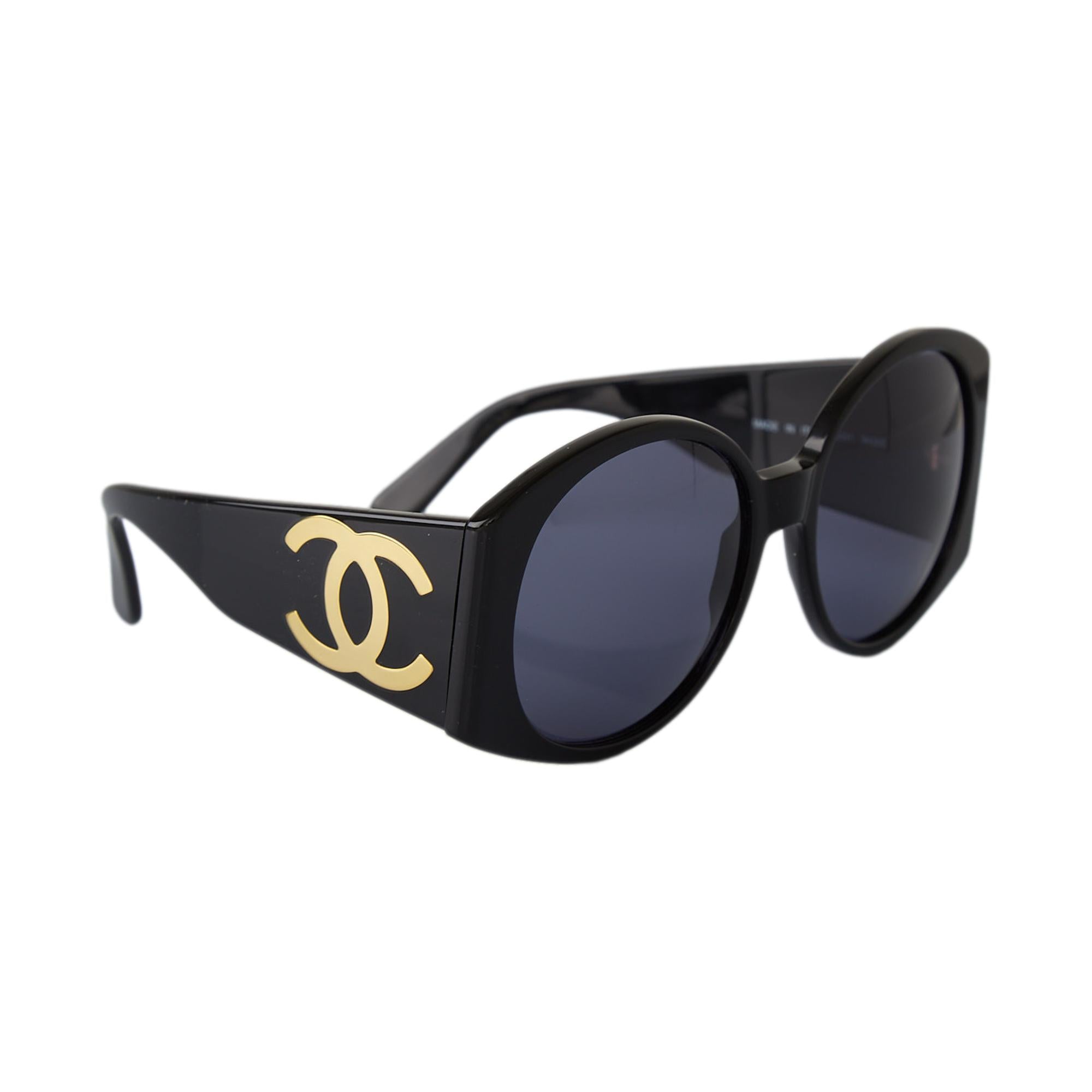 Chanel Jumbo Black Logo Sunglasses