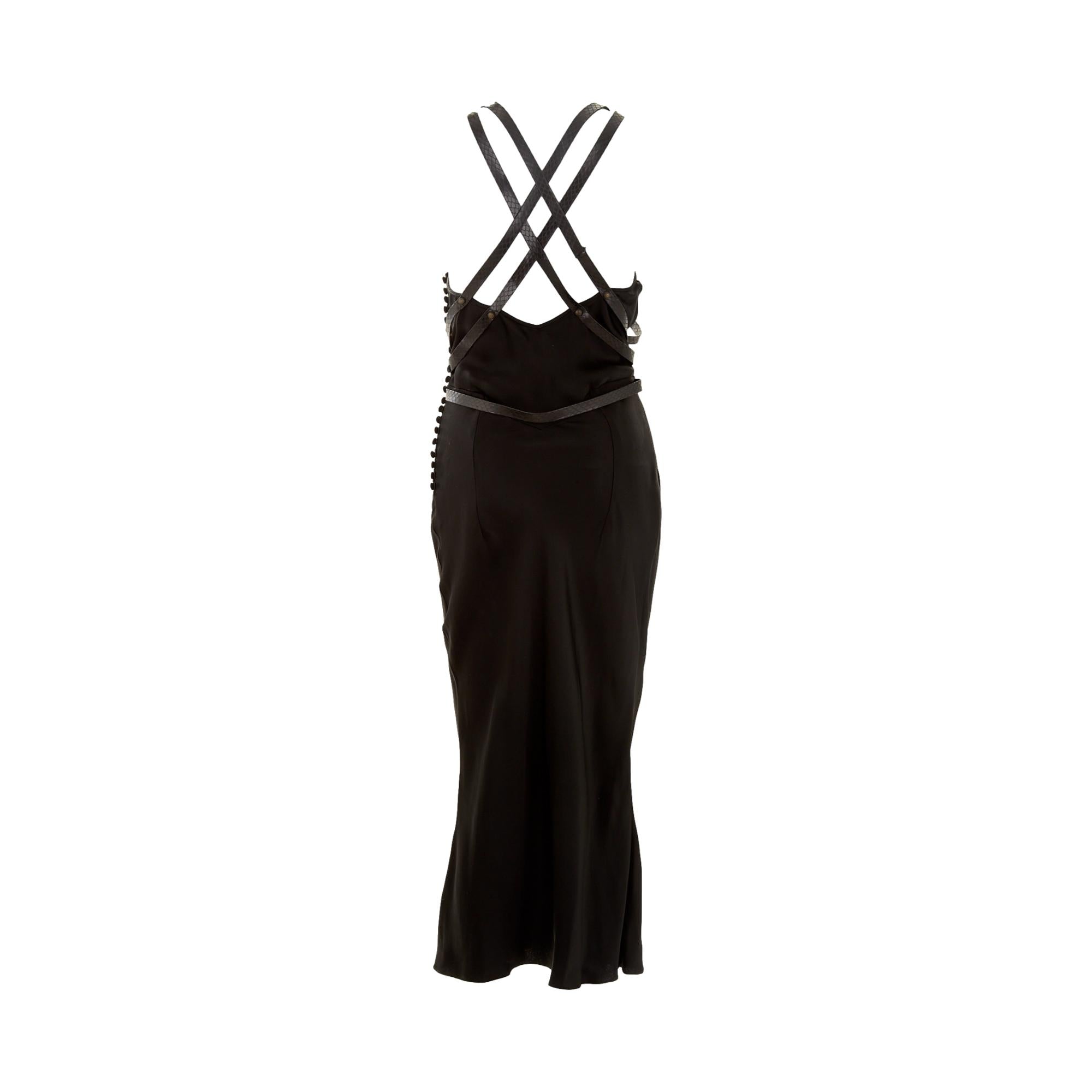 Dior Black Silk + Snakeskin Strap Gown Treasures of NYC Dior Black Silk + Snakeskin Strap Gown Treasures of NYC