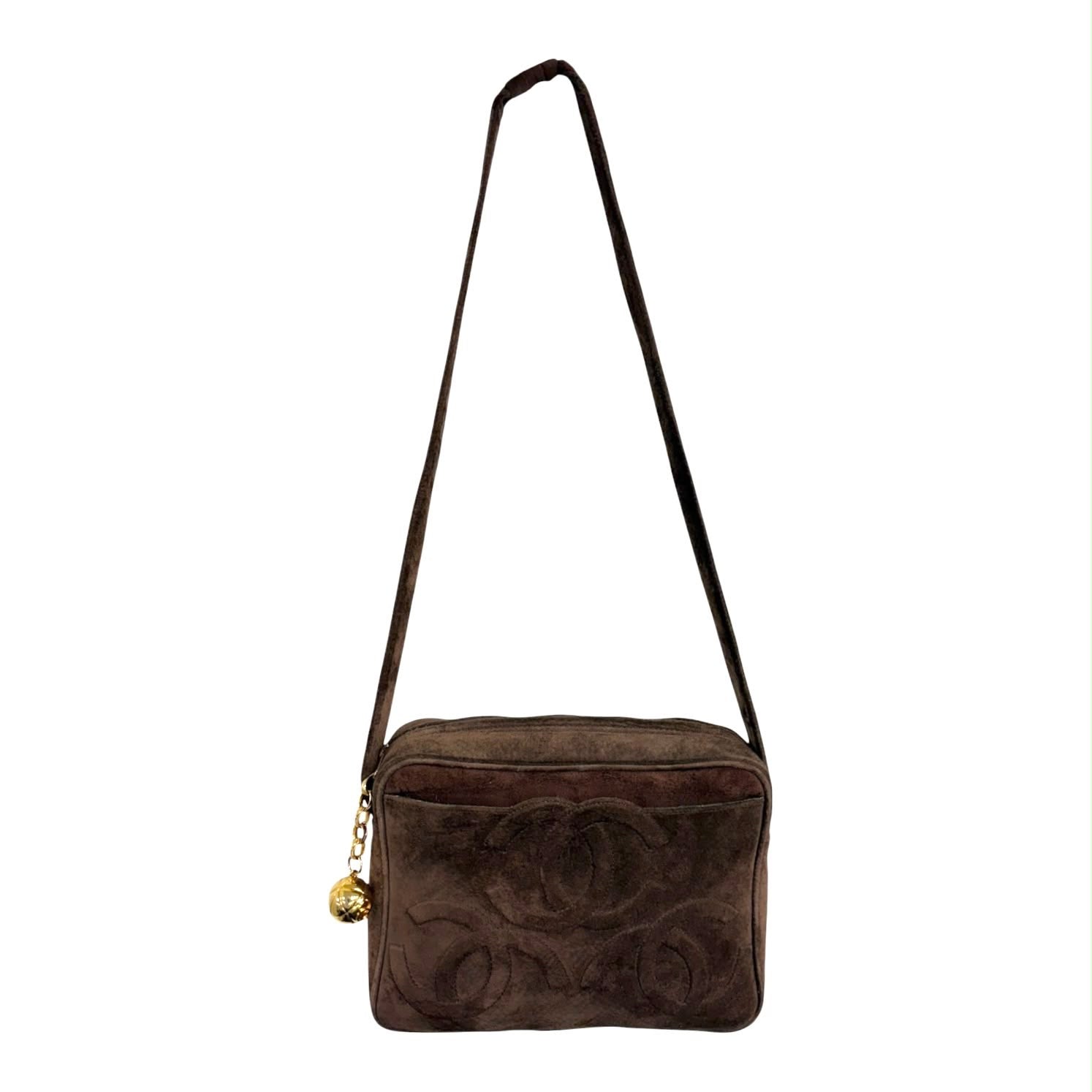 Chanel Brown Suede Camera Bag