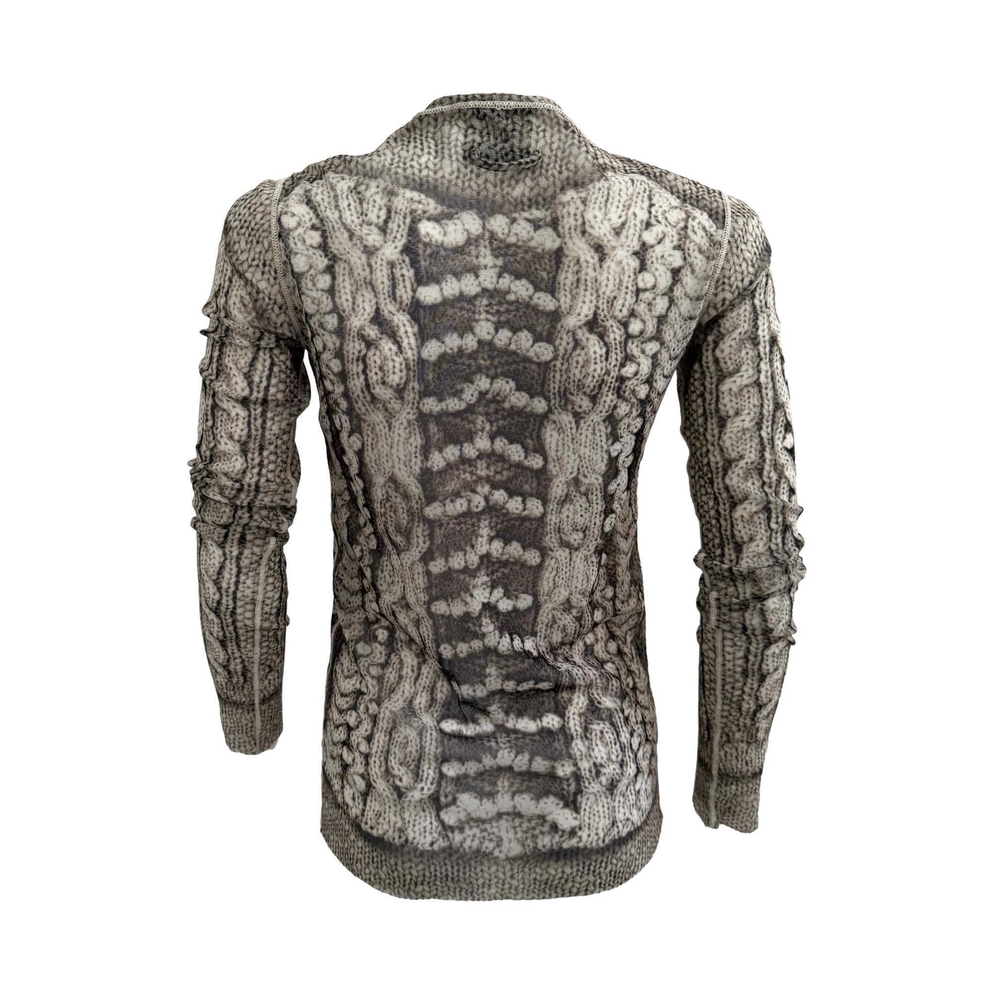 Jean Paul Gaultier Mesh Cardigan Top