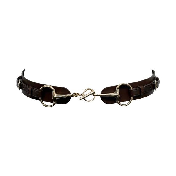 Gucci Brown Leather Horsebit Belt