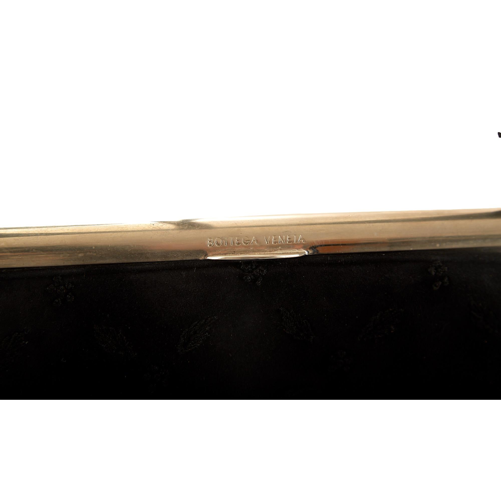 Bottega Veneta Black Embroidered Suede Bag