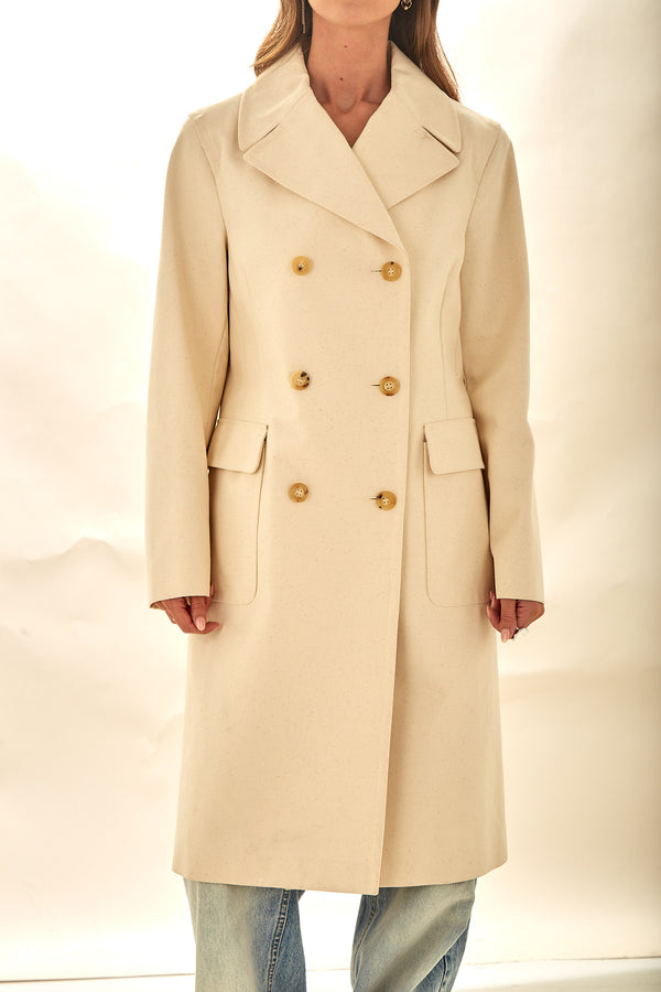 Celine Canvas Logo Button Coat