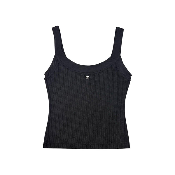 Chanel Black Stretch Tank Top