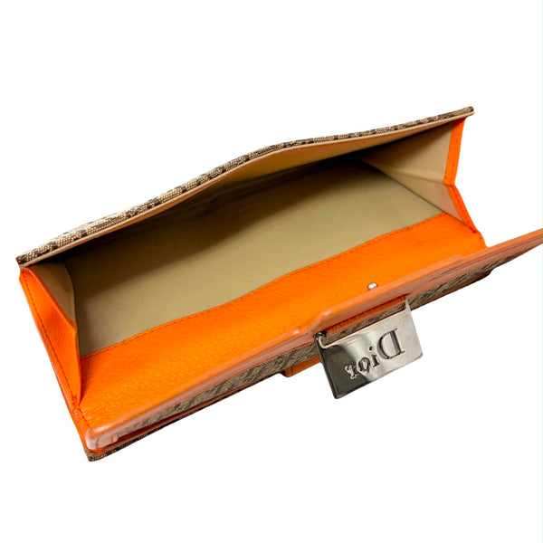 Dior Canvas Orange Logo Wallet