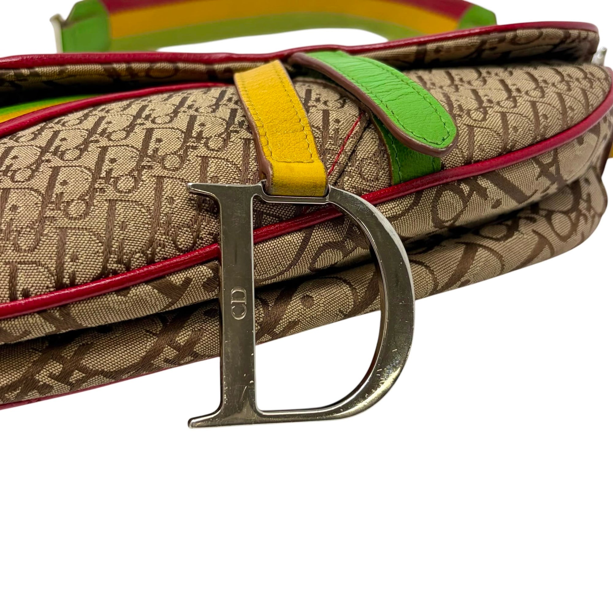 Dior Rasta Canvas Saddle Bag
