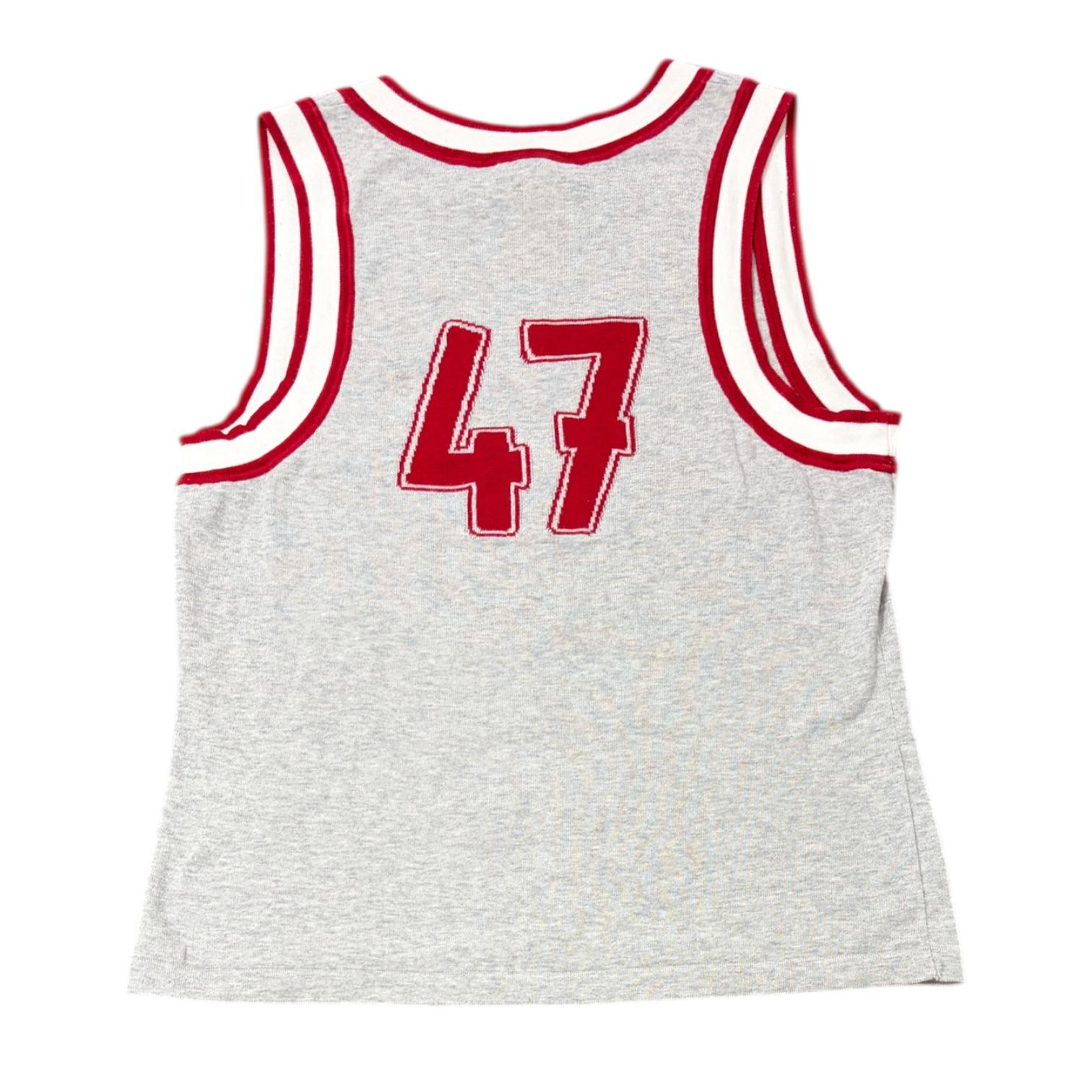 Dior Grey + Red Logo Tank