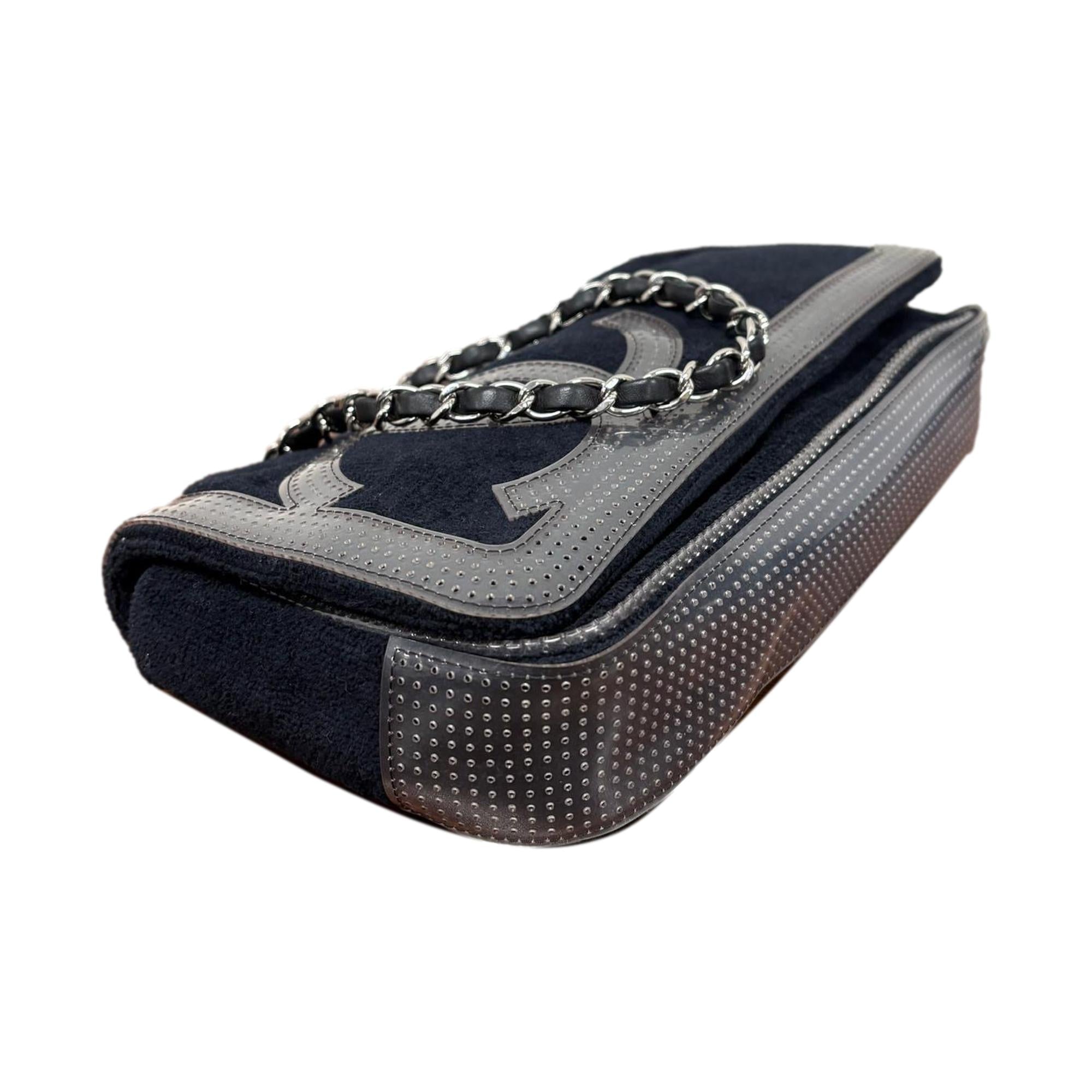 Chanel Dark Navy Terry Shoulder Bag