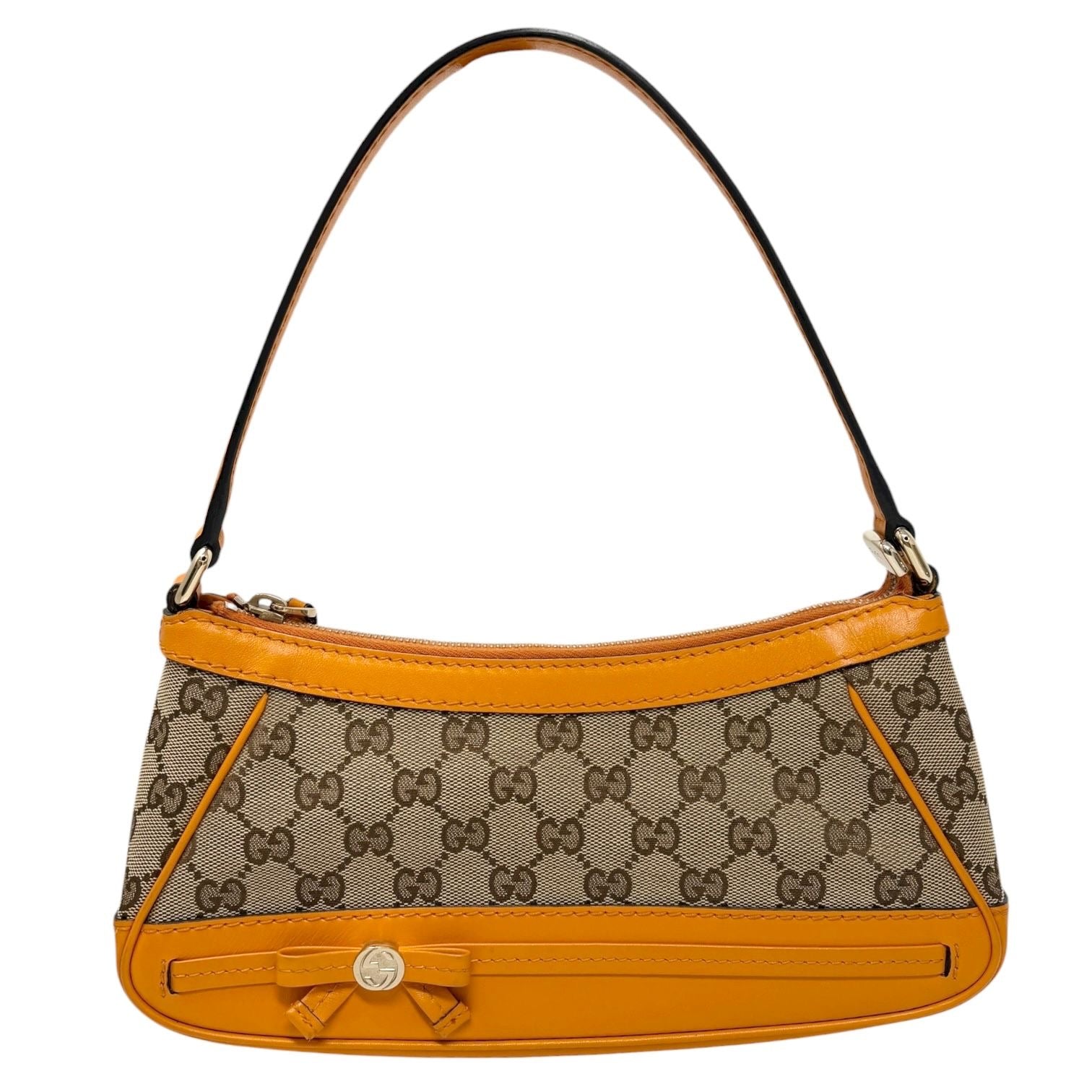 Gucci Orange Canvas Shoulder Bag