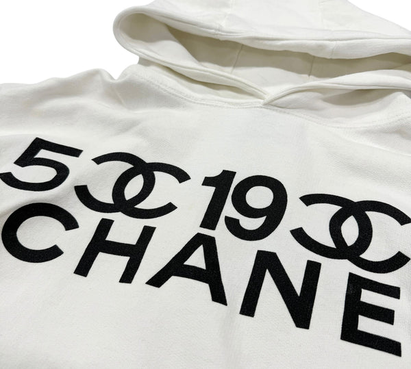 Chanel White Number Logo Hoodie