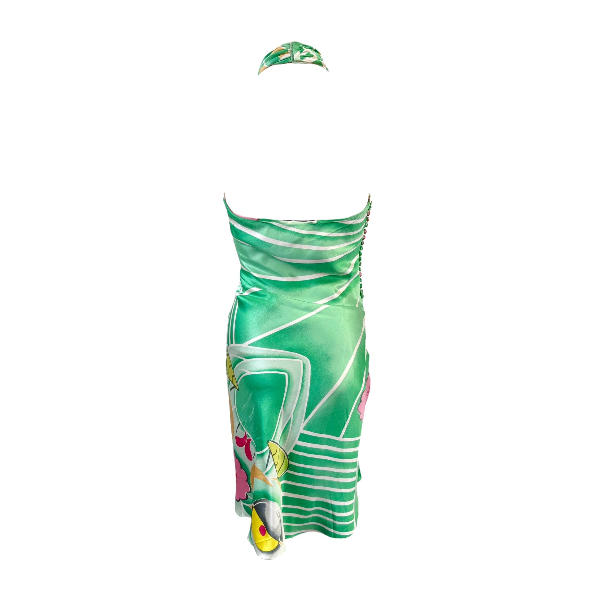 Dior Green Silk Koi Dress