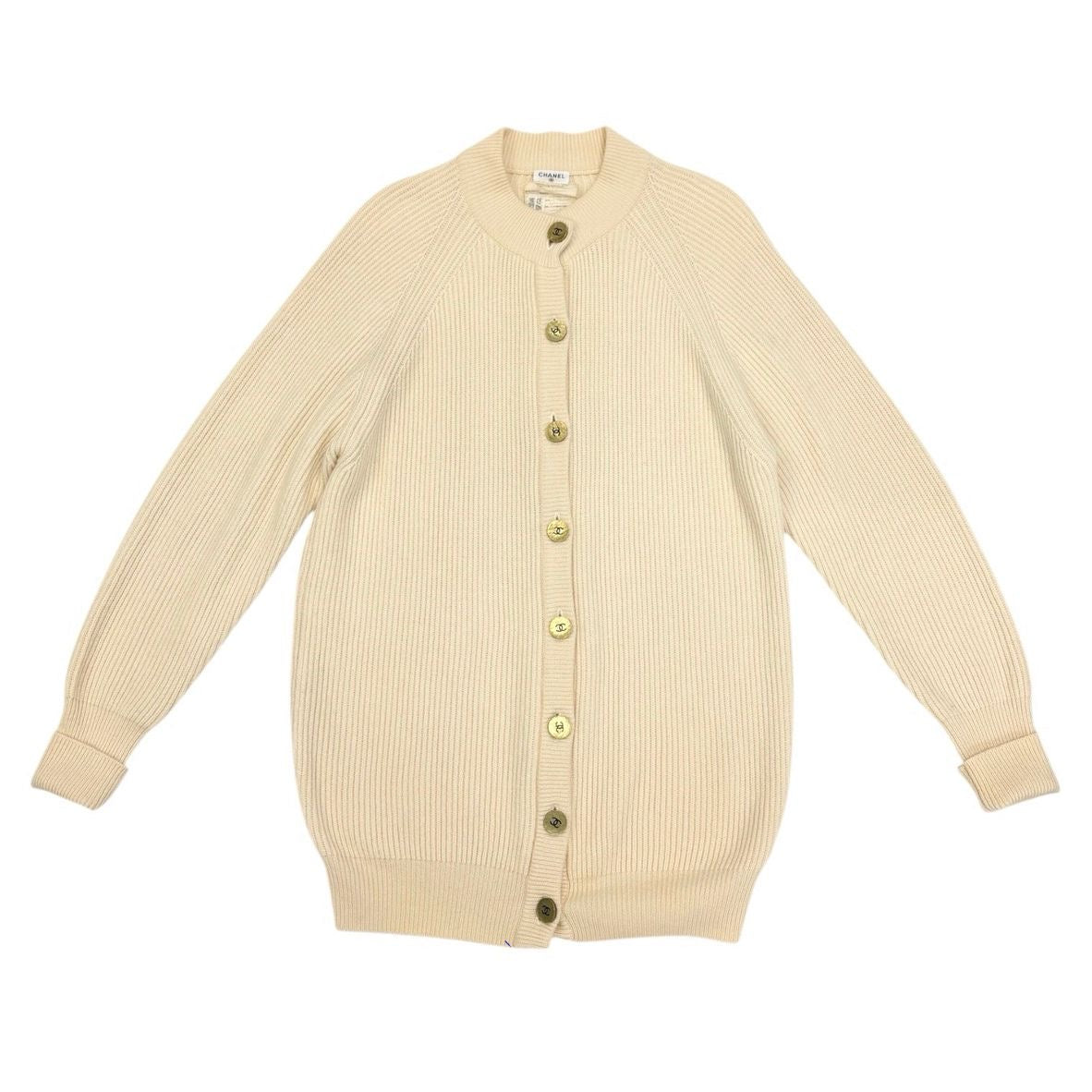Chanel Cashmere Jumbo Button Cardigan