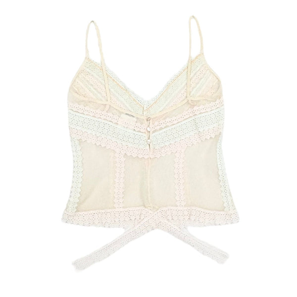 Chanel Pink Lace Logo Baby Tank