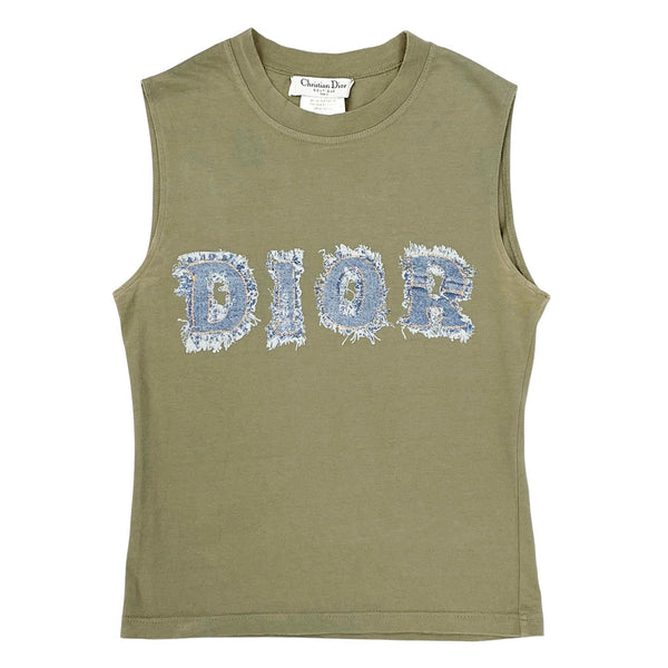 Dior Green Denim Logo Tank – Treasures of NYC