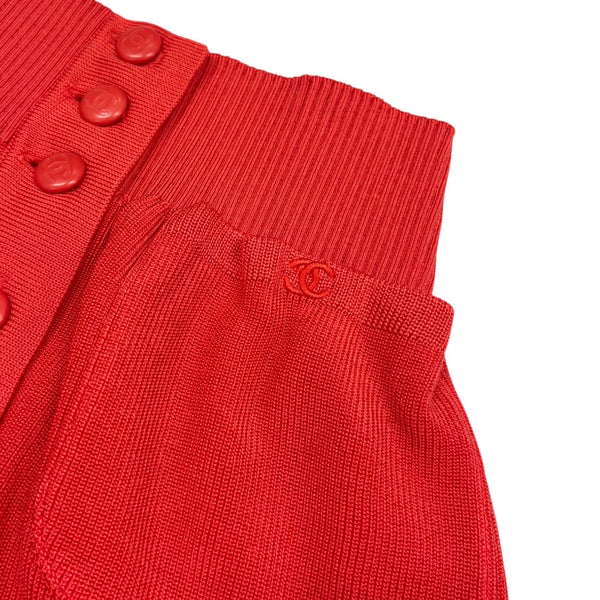 Chanel Red Ribbed 3-Pc Logo Set
