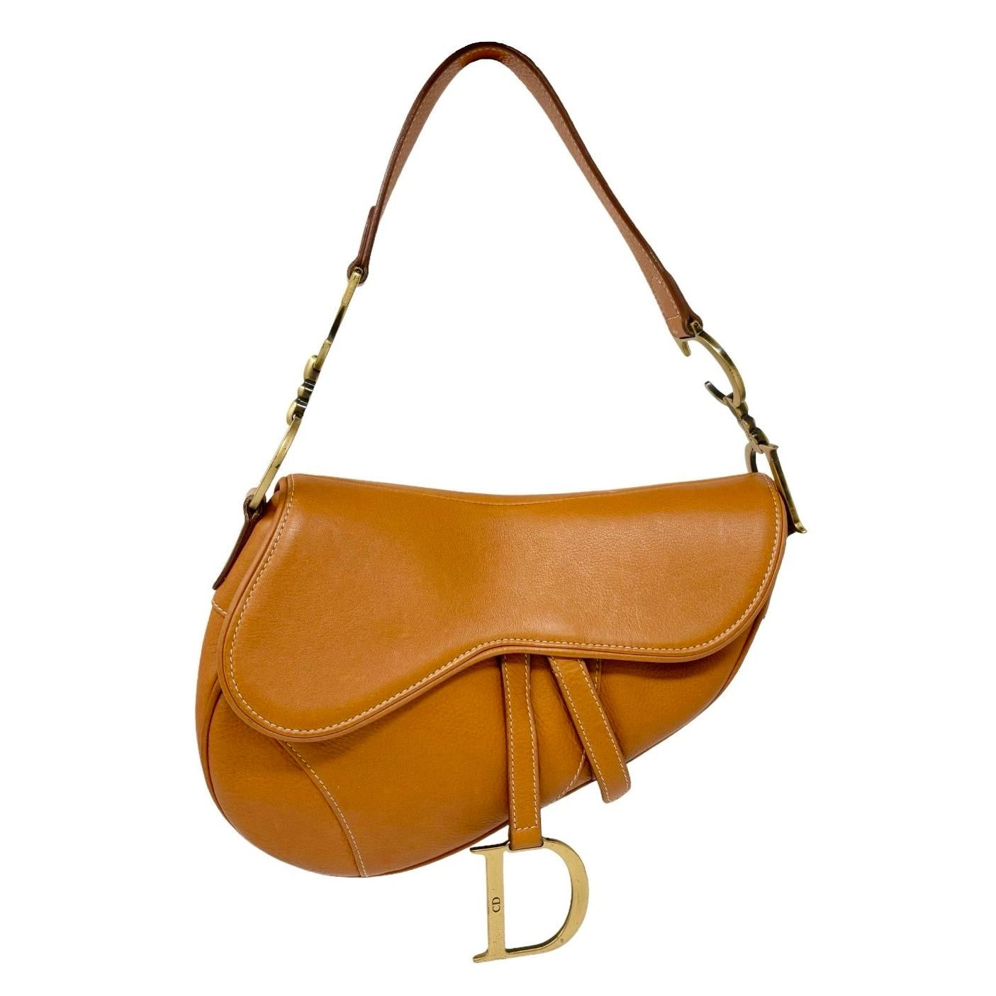 Dior Brown Leather Saddle Bag