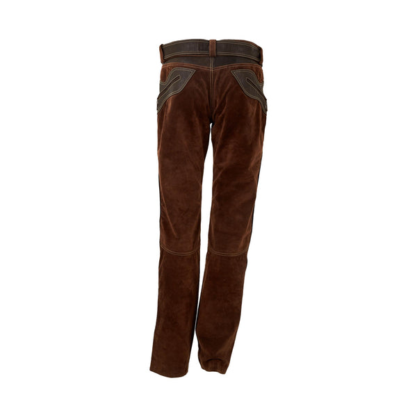 Just Cavalli Brown Suede Belted Pants