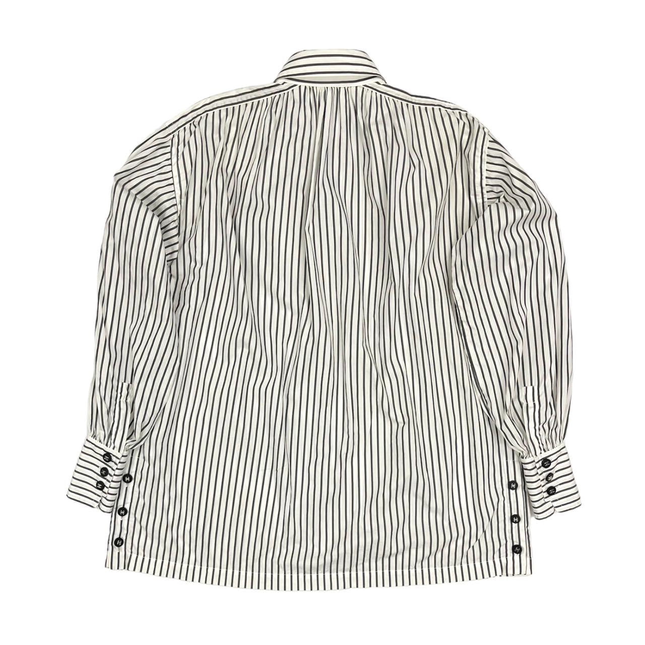 Chanel Navy Stripe Oversized Button Down