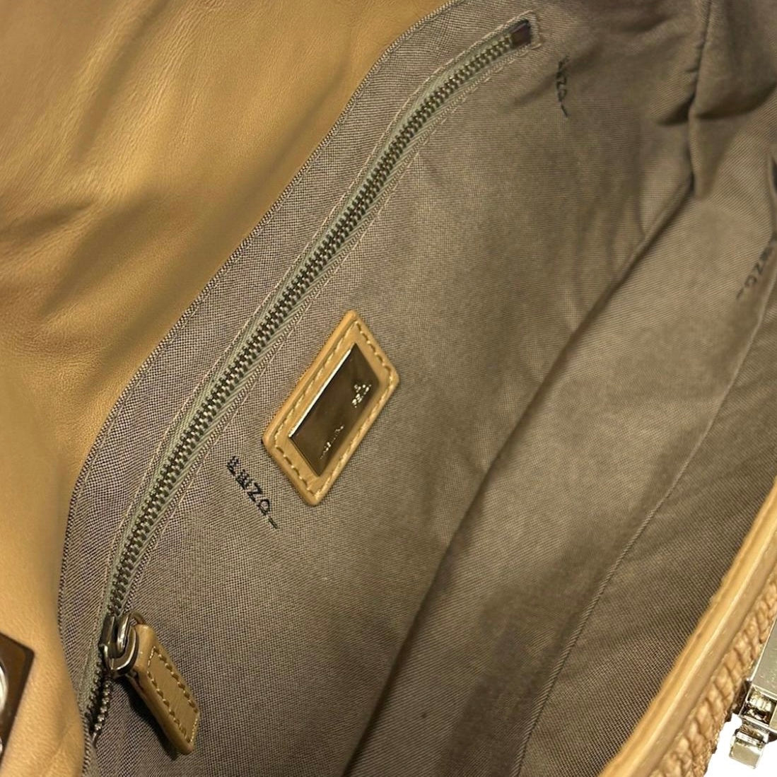 Fendi Beige Woven Chain Baguette
