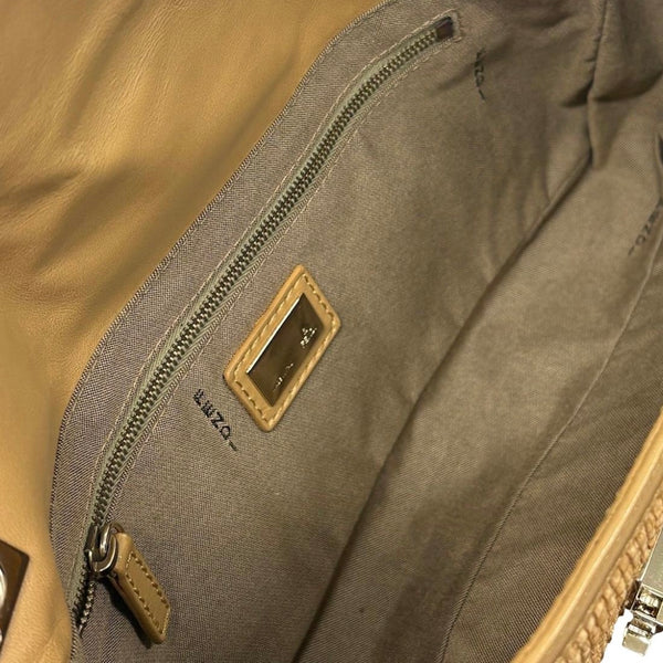 Fendi Beige Woven Chain Baguette