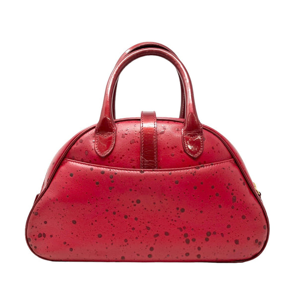 Dior Red Logo Top Handle Bag