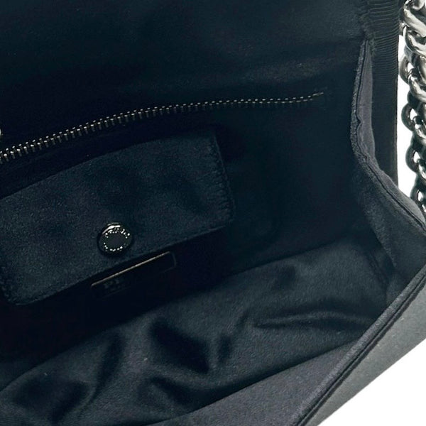 Prada Black Satin Mini Chain Bag