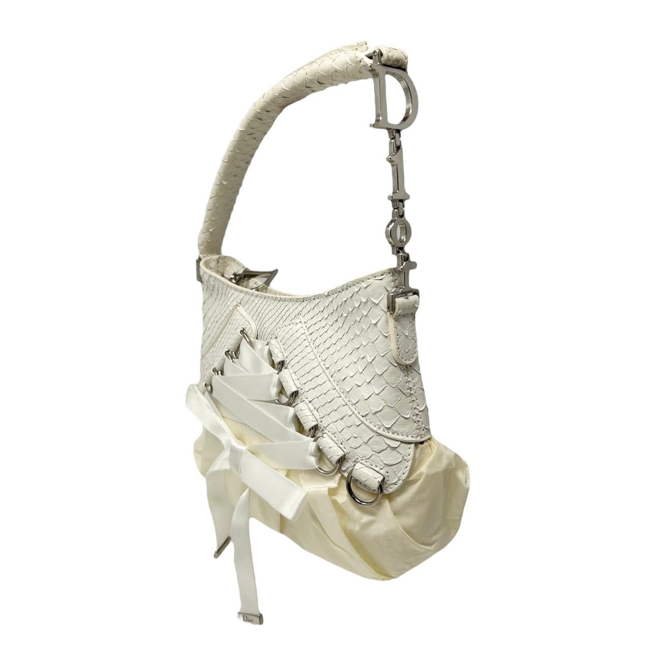 Dior White Corset Shoulder Bag