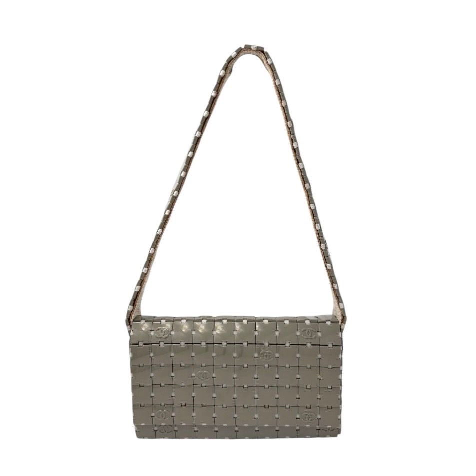 Chanel Grey Logo Shoulder Bag