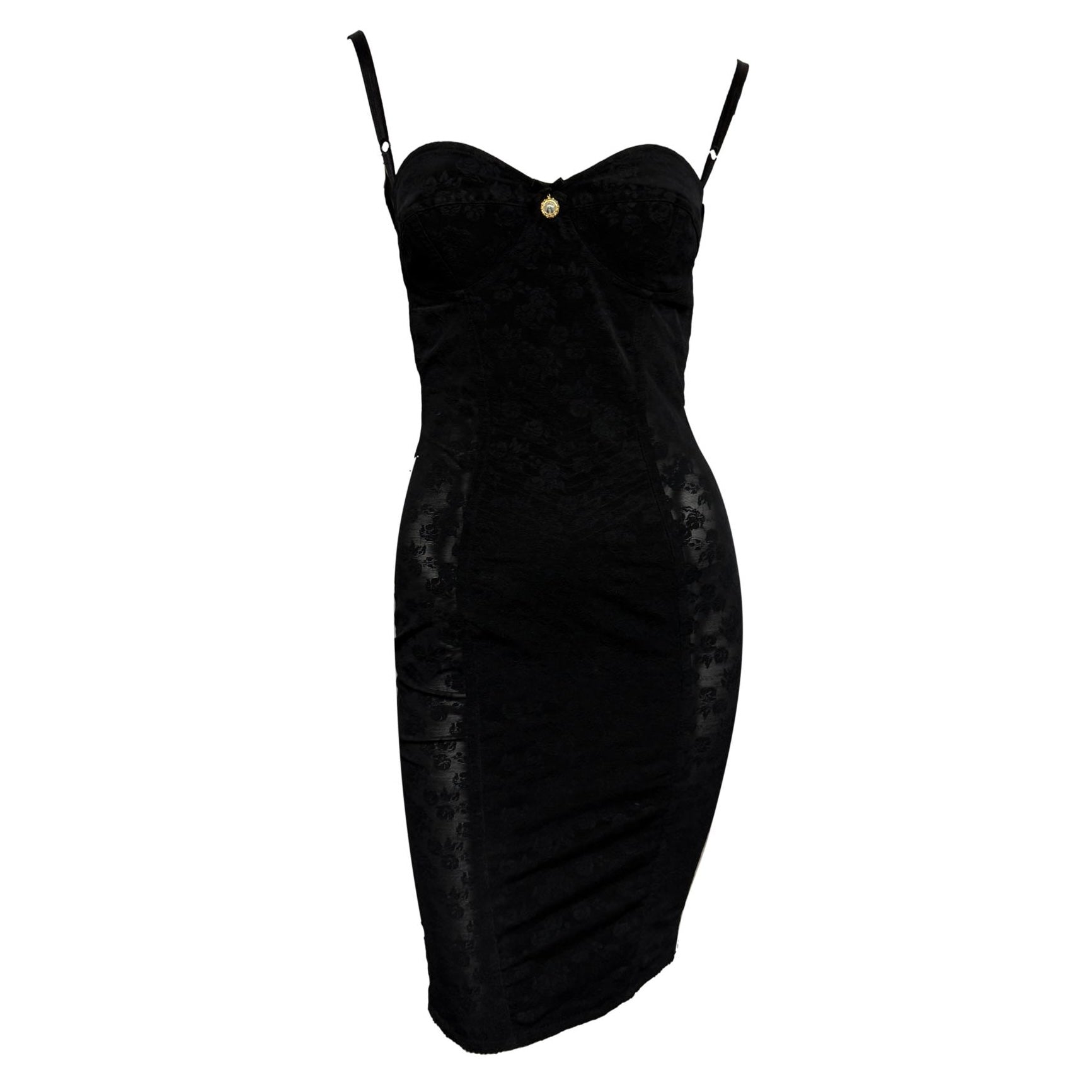 Dolce & Gabbana Black Lace Corset Dress