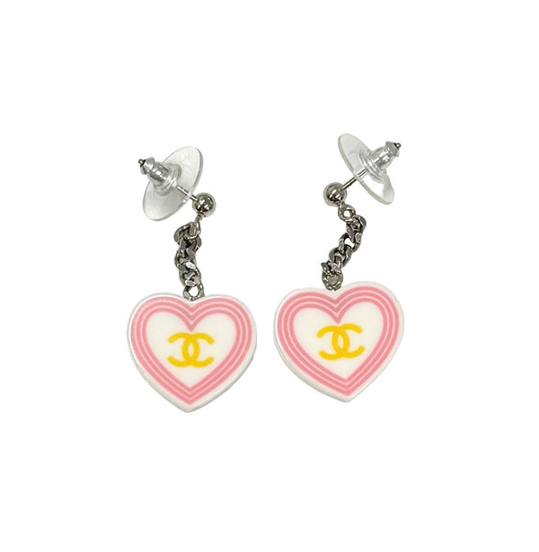 Chanel Pink Heart Earrings