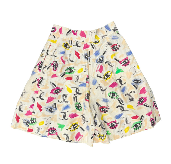 Chanel Eye Logo Print Shorts