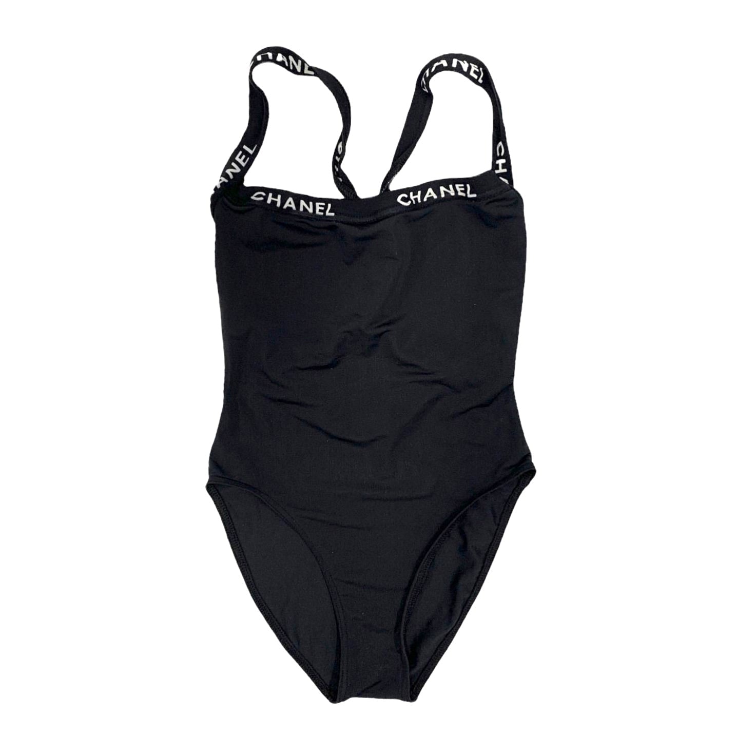 Chanel Black Logo Strap One Piece