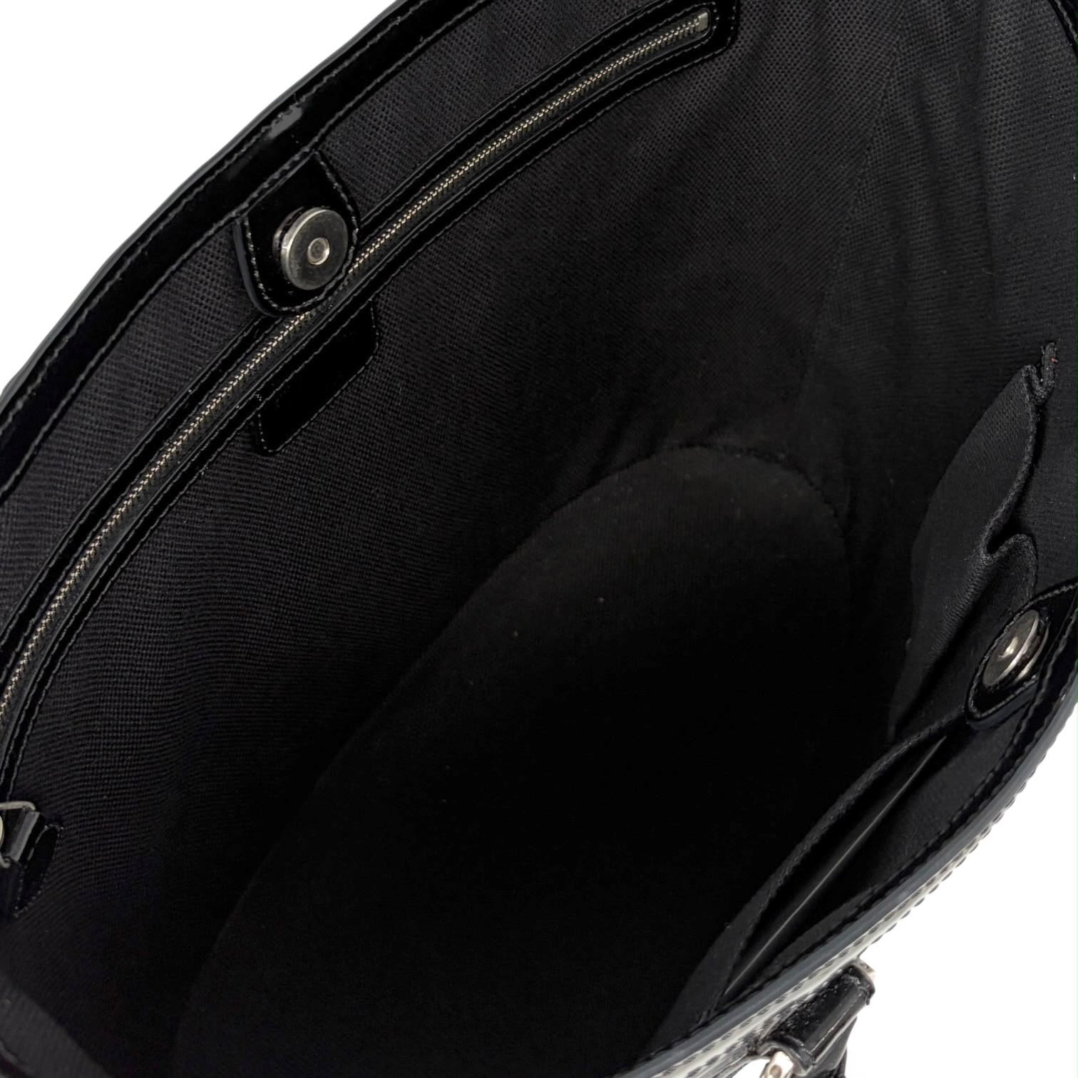 Dior Black Patent Leather Shoulder Bag