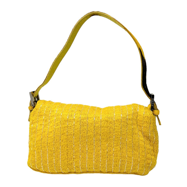 Fendi Yellow Beaded Baguette