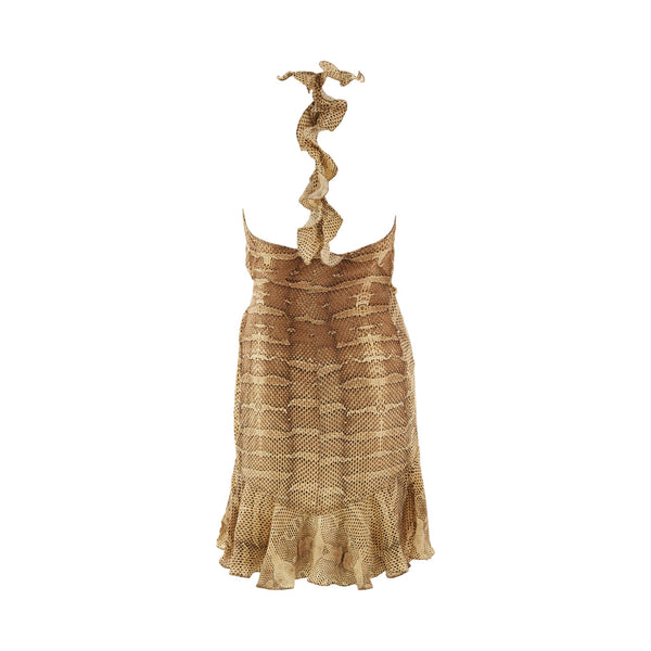 Roberto Cavalli Snakeskin Print Mini Dress Treasures of NYC Roberto Cavalli Snakeskin Print Mini Dress Treasures of NYC