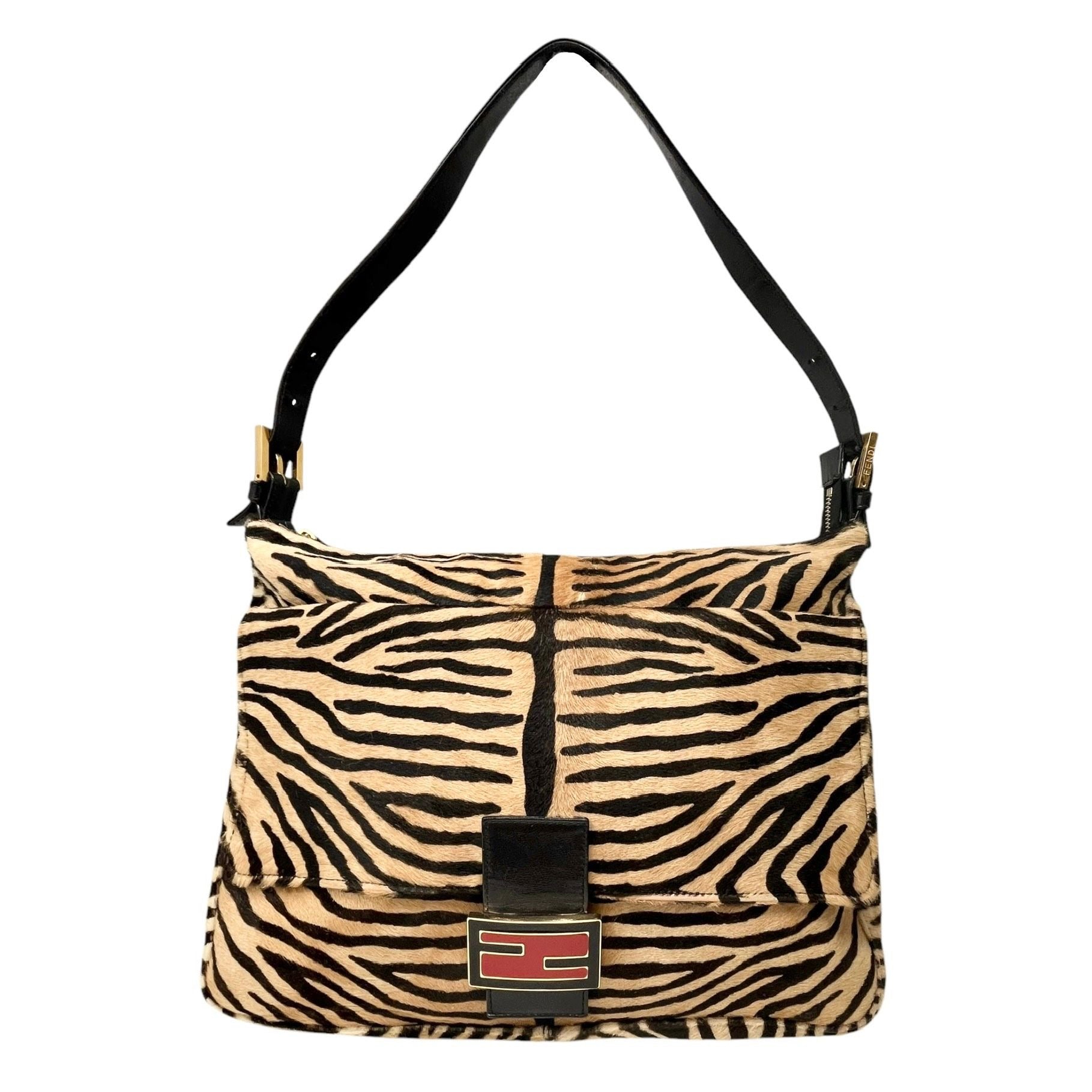 Fendi Tiger Calf Hair Baguette Bag